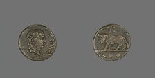 Trias (Coin) Depicting the God Gelas, late 5th century BCE. Creator: Unknown.