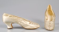 Wedding slippers, possibly American, ca. 1875. Creator: Unknown.