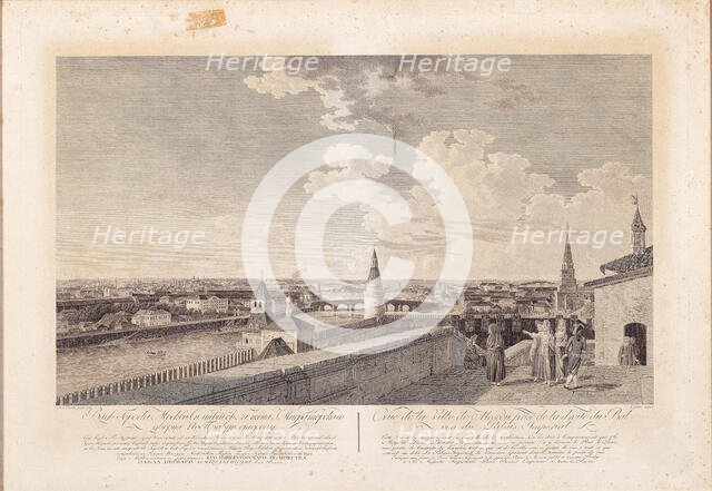 Vue du Kremlin et de ses environs à Moscou, 1799. Creator: Barthe, Gerard, de la (1730-1810).