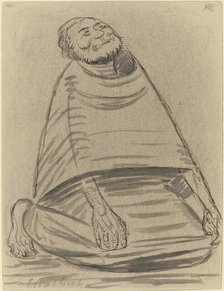 Man Kneeling, 1916. Creator: Ernst Barlach.