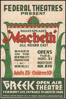 Macbeth, Los Angeles, [193-]. Creator: Unknown.
