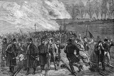 The Fatal Railway Accident at Canonbury: bringing the wounded out of the tunnel, 1881. Creator: Unknown.