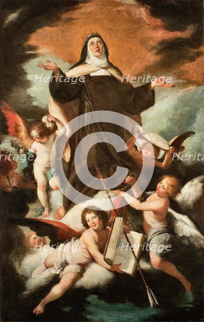 Saint Theresa in Glory, 1620s. Creator: Strozzi, Bernardo (1581-1644).