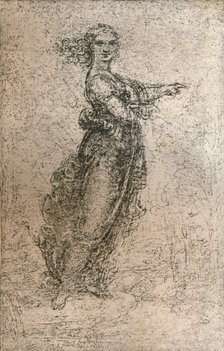 Charcoal drawing of a female figure, c1472-c1519 (1883). Artist: Leonardo da Vinci.