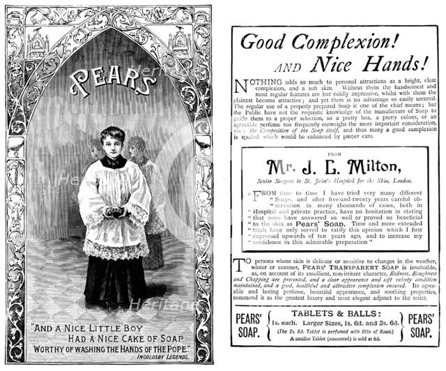 Advertisement for Pears’ Soap, 1890. Creator: Unknown.