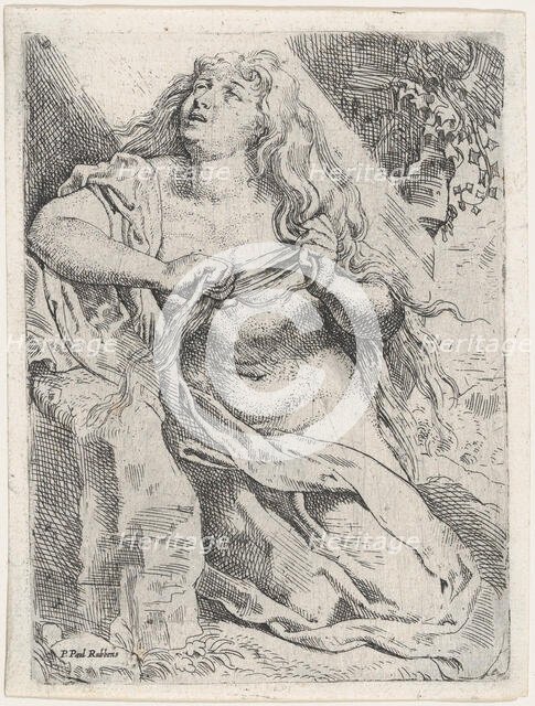 Mary Magdalen in the wilderness, ca. 1613-14. Creator: Willem Pietersz. Buytewech.