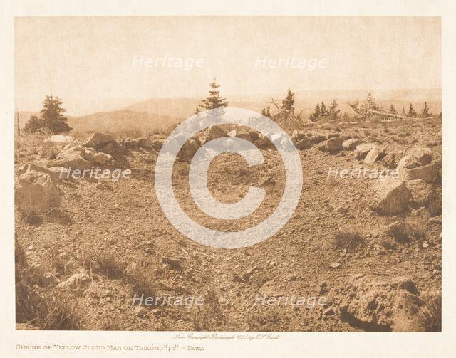 Shrine of Yellow Cloud Man on Tsikumu-Tewa, 1925. Creator: Edward Sheriff Curtis.