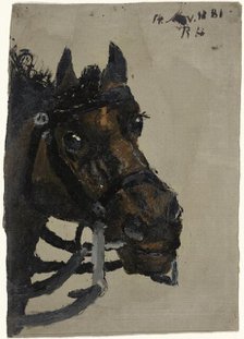 Head of a horse, 1881.  Creator: Richard Roland Holst.