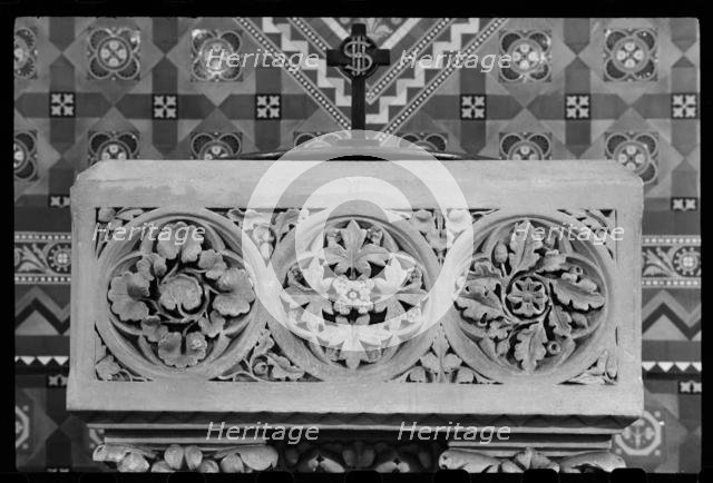 Font, St Clement's Church, Chapeltown Road, Sheepscar, Leeds, West Yorkshire, c1955-c1974. Creator: Ursula Clark.