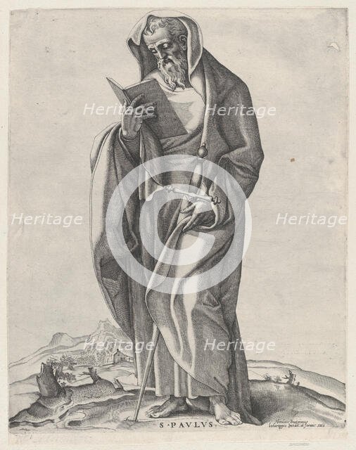 An Old Man (Saint Paul), 1530-66., 1530-66. Creator: Nicolas Beatrizet.