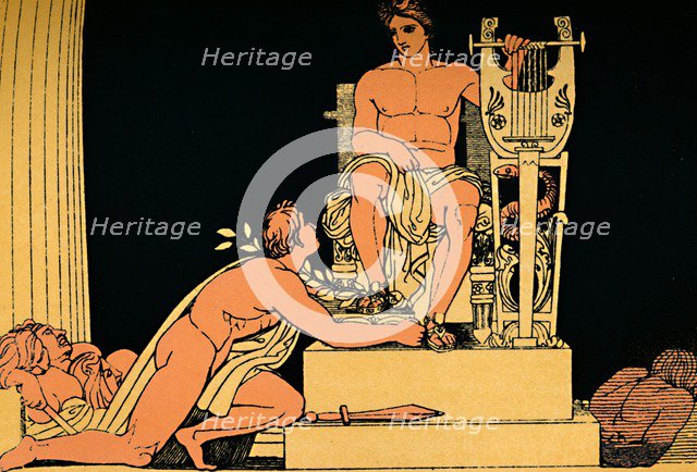 'Orestes Suppliant to Apollo', 1880. Artist: Flaxman.