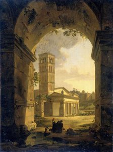 San Giorgio in Velabro in Rome, 1820. Creator: Antonie Sminck Pitloo.