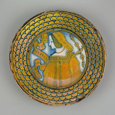 Display Plate with Female Bust, Deruta, 1500/1530. Creator: Unknown.