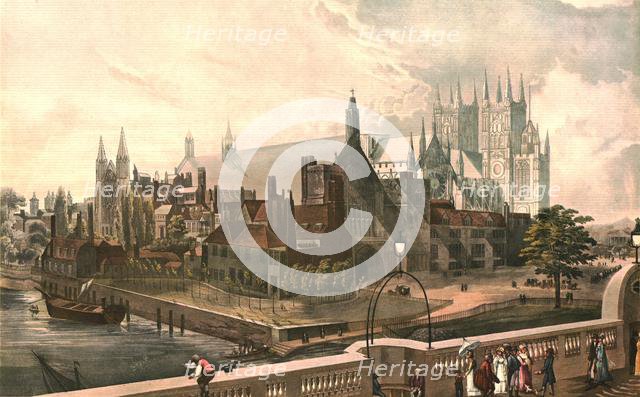 Westminster Hall and Abbey, c1819. After J.Gendall Creator: Daniel Havell.