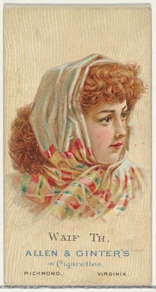 Waif Th, from World's Beauties, Series 2 (N27) for Allen & Ginter Cigarettes, 1888., 1888. Creator: Allen & Ginter.
