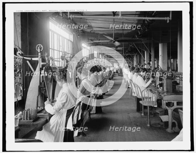 Lock and drill dept., National Cash Register, Dayton, Ohio, c1902. Creator: William H. Jackson.
