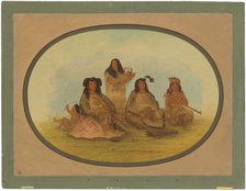 The Sioux Chief with Several Indians, 1861/1869. Creator: George Catlin.