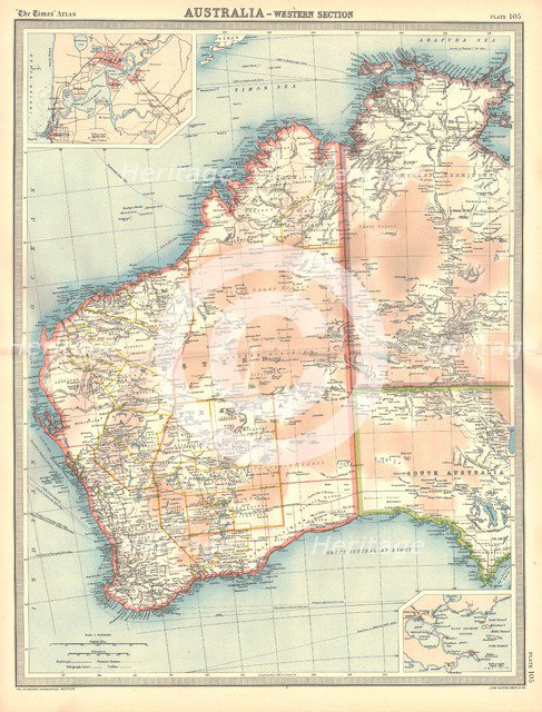 Map of Australia - Western Section. Artist: Unknown.