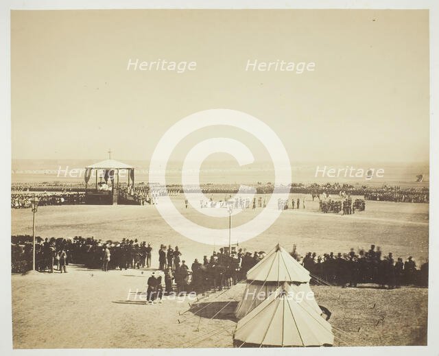 Mass, Camp de Châlons, 1857. Creator: Gustave Le Gray.