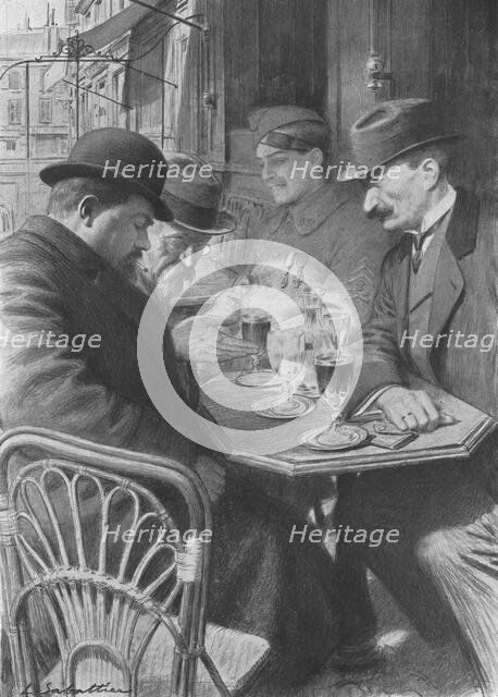 'La relique; un mechant bout de metal qui a failli lui tuer son fils', 1916. Creator: Louis Remy Sabattier.