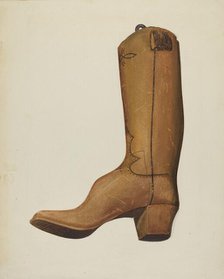Boot Shop Sign, c. 1937. Creator: Alice Stearns.