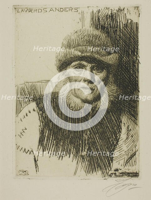 Dalecarlian Peasant (Lavards Anders), 1919. Creator: Anders Leonard Zorn.