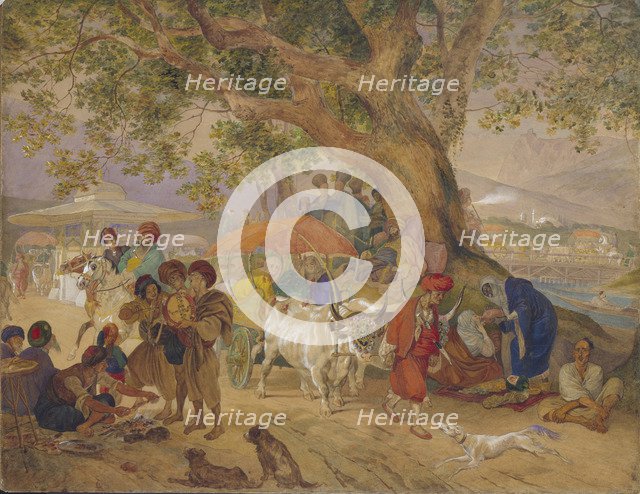 Sweet Water Springs near Constantinople, 1849. Artist: Briullov, Karl Pavlovich (1799-1852)