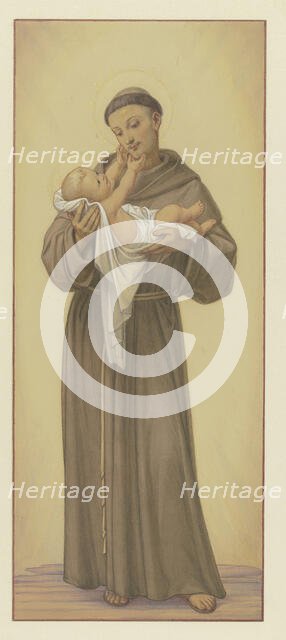 Saint Anthony of Padua with the Christ Child in his arms, 1862. Creator: Eduard von Steinle.