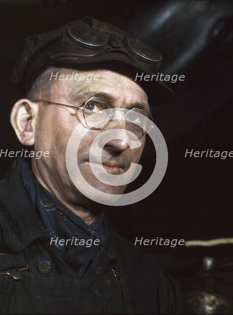 James Lynch, a roundhouse worker, C & NW RR, Proviso yard, 1942. Creator: Jack Delano.