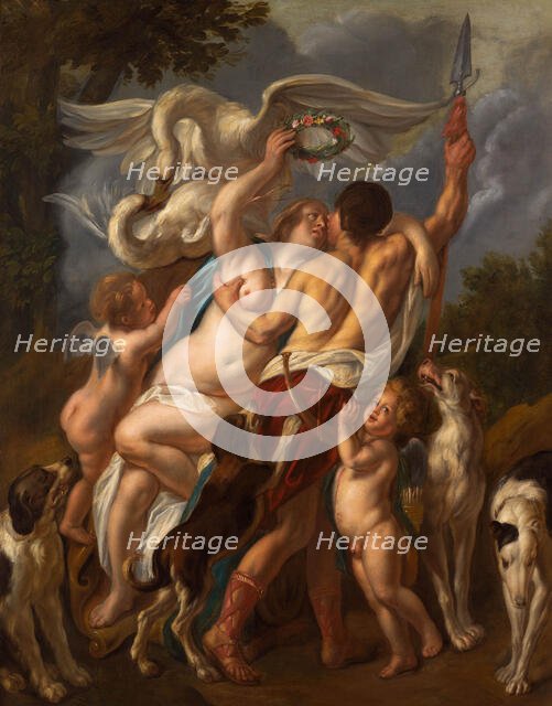 Venus and Adonis, 1655-1660. Creator: Jordaens; Jacob (1593-1678).