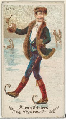 Skater, from World's Dudes series (N31) for Allen & Ginter Cigarettes, 1888. Creator: Allen & Ginter.