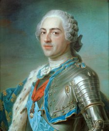 Portrait of the King Louis XV of France (1710-1774), ca 1748. Creator: La Tour, Maurice Quentin de (1704-1788).