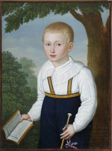 Portrait of Vasily Engelhardt (1814-1868) as child, with a book of Plutarch.