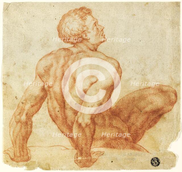 Seated Male Nude, n.d. Creator: Unknown.