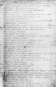 Notification of the burial of Napoleon, 1821. Creator: Unknown.