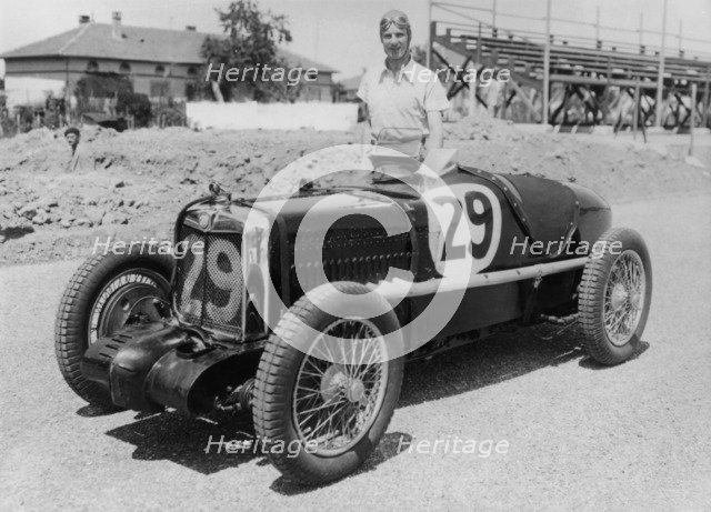 Dick Seaman with his MG K3 Magnette, 1934. Artist: Unknown