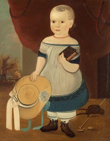 Child with Straw Hat, c. 1846/1873. Creator: William Matthew Prior.