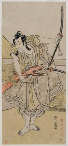 Ichikawa Monnosuke II as Soga no Goro, c. late 1770s. Creator: Katsukawa Shunko (Japanese, 1743-1812).