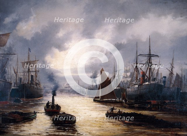 The Pool of London, 1892. Artist: WJ Baker