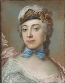 Portrait of Baroness Ulrika Charlotta Sprengtporten (1724-1780) . Creator: Lundberg, Gustaf (1695-1786).