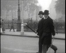 People Walking to the Houses of Parliament, 1936. Creator: British Pathe Ltd.