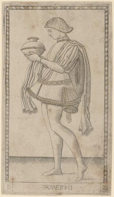 Fameio (Servant), c. 1465. Creator: Master of the E-Series Tarocchi.