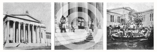 'Les evenements de Grece; A Athens: les marins francais de garde au Zappeion, palais...', 1916. Creator: Unknown.