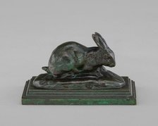 Crouching Rabbit, model c. 1820s. Creator: Antoine-Louis Barye.