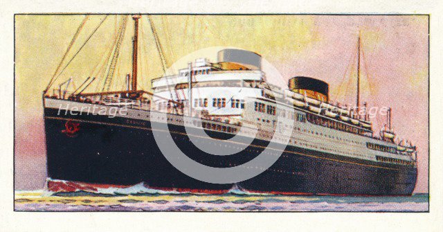 'M.V. Georgic, 1937. Artist: Unknown.