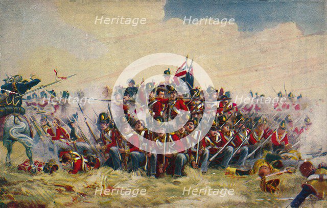 'The Royal Scots. The Square at Quatre Bras', 1815, (1939). Artist: Unknown.