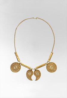 Gold Necklace with Pendants, Byzantine, ca. 7th century. Creator: Unknown.