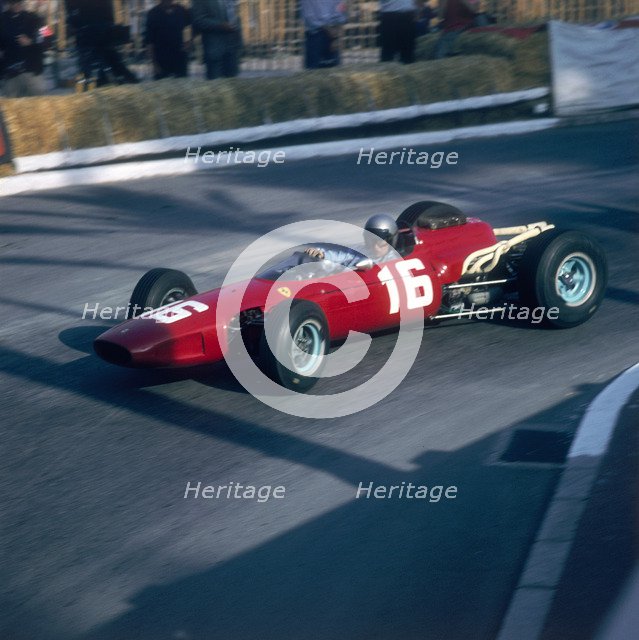 Lorenzo Bandini driving a Ferrari 246, in the Monaco Grand Prix, Monte Carlo, 1966. Artist: Unknown