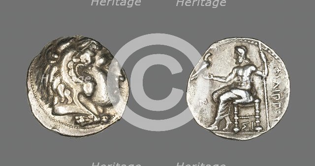 Tetradrachm (Coin) Portraying Alexander the Great as Herakles, 323-317 BCE. Creator: Unknown.