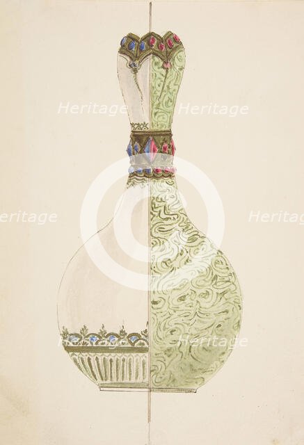 Two Designs for a Vase, 19th century. Creator: Anon.